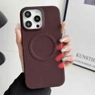 For iPhone 12 Pro Max MagSafe Thermal Sensor Discoloration Silicone Phone Case(Brown) - 1