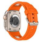 For Apple Watch Ultra 49mm Breathable Stainless Steel Mesh TPU Watch Band(Orange Titanium) - 3