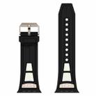 For  Apple Watch Series 4 44mm Breathable Stainless Steel Mesh TPU Watch Band(Black Titanium) - 2