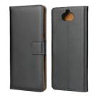 Leather Horizontal Flip Holster for Sony 10 Plus , with Magnetic Clasp and Bracket and Card Slot and Wallet(Black) - 1