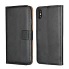 Leather Horizontal Flip Holster for iIPhone XS Max ,with Magnetic Clasp and Bracket and Card Slot and Wallet(Black) - 1