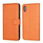 Leather Horizontal Flip Holster for iIPhone XS Max ,with Magnetic Clasp and Bracket and Card Slot and Wallet(Orange) - 1