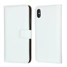 Leather Horizontal Flip Holster for iIPhone XS Max ,with Magnetic Clasp and Bracket and Card Slot and Wallet(White) - 1