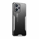 For Realme V25 Blade Series TPU Hybrid Metal Phone Case(Silver) - 1