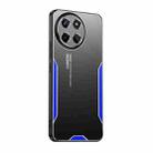 For Realme 11 4G Global Blade Series TPU Hybrid Metal Phone Case(Blue) - 1