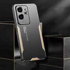 For Realme GT 6 Blade Series TPU Hybrid Metal Phone Case(Blue) - 3