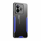 For  Realme GT7 Pro Blade Series TPU Hybrid Metal Phone Case(Blue) - 1