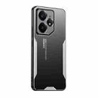 For Realme Neo7 Blade Series TPU Hybrid Metal Phone Case(Silver) - 1