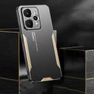 For Realme 15 5G Global Blade Series TPU Hybrid Metal Phone Case(Gold) - 2