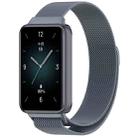 For Honor Band 9 Milan Magnetic Steel Mesh Watch Band(Gray) - 1