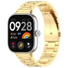 For Redmi Watch 4 Three Bead Stainless Steel Metal Watch Band(Gold) - 1