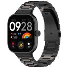 For Xiaomi Mi Band 8 Pro Three Bead Stainless Steel Metal Watch Band(Black) - 1