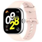 For Redmi Watch 4 Solid Color Colorful Buckle Silicone Watch Band(Light Pink) - 1