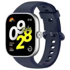 For Redmi Watch 4 Solid Color Colorful Buckle Silicone Watch Band(Dark Blue) - 1