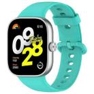 For Redmi Watch 4 Solid Color Colorful Buckle Silicone Watch Band(Teal) - 1