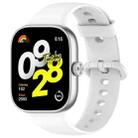 For Redmi Watch 4 Solid Color Colorful Buckle Silicone Watch Band(White) - 1