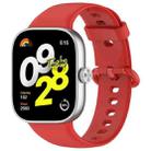 For Xiaomi  Mi Band 8 Pro Solid Color Colorful Buckle Silicone Watch Band(Red) - 1