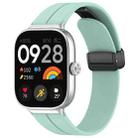 For Xiaomi  Mi Band 8 Pro Groove Folding Magnetic Buckle Silicone Watch Band(Teal) - 1