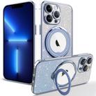 For iPhone 13 Pro Rotation MagSafe Holder Gradient Glitter TPU Phone Case(Sierra Blue) - 1