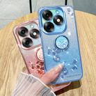 For Itel S23+ Gradient Glitter Immortal Flower Ring All-inclusive Phone Case(Purple) - 3