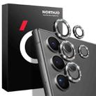 For Samsung Galaxy S24 Ultra 5G NORTHJO Camera Lens Bling Glitter Metal Ring Tempered Glass Film(Black) - 1