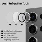 For Samsung Galaxy S24 Ultra 5G NORTHJO Camera Lens Bling Glitter Metal Ring Tempered Glass Film(Black) - 2
