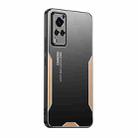 For vivo X60 Blade Series TPU Hybrid Metal Phone Case(Gold) - 1