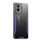 For vivo T2X Blade Series TPU Hybrid Metal Phone Case(Blue) - 1
