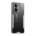 For Vivo iQOO Z8X Blade Series TPU Hybrid Metal Phone Case(Silver) - 1