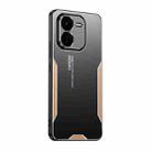 For vivo iQOO Z9X Blade Series TPU Hybrid Metal Phone Case(Gold) - 1