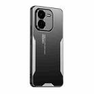 For vivo iQOO Z9X Blade Series TPU Hybrid Metal Phone Case(Silver) - 1