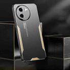 For vivo V30e Blade Series TPU Hybrid Metal Phone Case(Gold) - 3