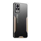 For vivo S9 Blade Series TPU Hybrid Metal Phone Case(Gold) - 1