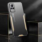 For vivo S9 Blade Series TPU Hybrid Metal Phone Case(Gold) - 3