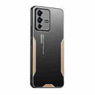 For vivo S12 Blade Series TPU Hybrid Metal Phone Case(Gold) - 1