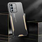 For vivo S12 Blade Series TPU Hybrid Metal Phone Case(Gold) - 3