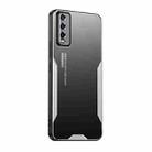 For vivo Y70s Blade Series TPU Hybrid Metal Phone Case(Silver) - 1