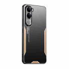 For vivo V40 Lite Blade Series TPU Hybrid Metal Phone Case(Gold) - 1