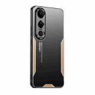 For vivo V50 Lite Blade Series TPU Hybrid Metal Phone Case(Gold) - 1
