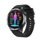 ET485 1.43 inch Color Screen Smart Watch Silicone Strap, Support Bluetooth Call / Micro-physical Examination(Black) - 1