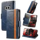 For Nothing Phone 2A CaseNeo Splicing Dual Magnetic Buckle Leather Phone Case(Blue) - 1