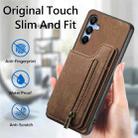 For Samsung Galaxy A15 5G Retro Leather Zipper Wallet Back Phone Case(Brown) - 5