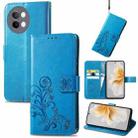 For vivo S18E Four-leaf Clasp Embossed Leather Phone Case(Blue) - 1