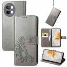 For vivo S18E Four-leaf Clasp Embossed Leather Phone Case(Gray) - 1