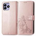 For UMIDIGI G5 Four-leaf Clasp Embossed Buckle Leather Phone Case(Rose Gold) - 2