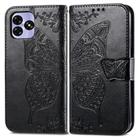 For UMIDIGI G5 Butterfly Love Flower Embossed Leather Phone Case(Black) - 2