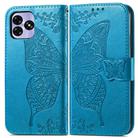 For UMIDIGI G5 Butterfly Love Flower Embossed Leather Phone Case(Blue) - 2