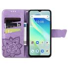 For UMIDIGI G5 Butterfly Love Flower Embossed Leather Phone Case(Light Purple) - 3