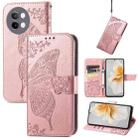 For vivo S18e Butterfly Love Flower Embossed Leather Phone Case(Rose Gold) - 1