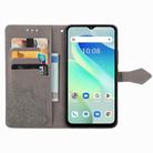For UMIDIGI G5 Mandala Flower Embossed Leather Phone Case(Gray) - 3